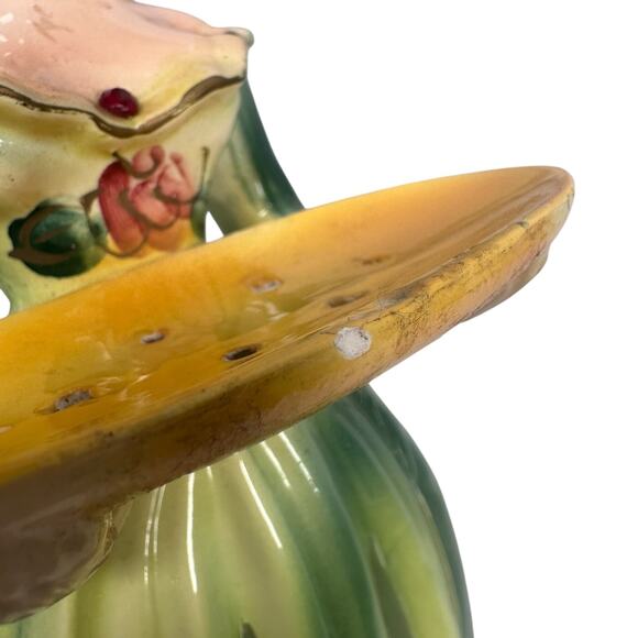 Vintage Kreiss Southern Belle Lady Figurine Napkin Toothpick Holder Green MCM - Picture 12 of 12